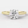 0.40ct Round Cut Four Claw Classic in Yellow Gold SR1038