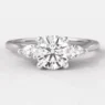 0.45ct Round Cut Three Stone Diamond Ring White Gold TR1030