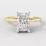 0.55ct Lab Grown Radiant Cut Solitaire Ring SR1034 yellow gold