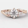 0.60ct Multi Stone Diamond Engagement Ring Rose Gold TR1013