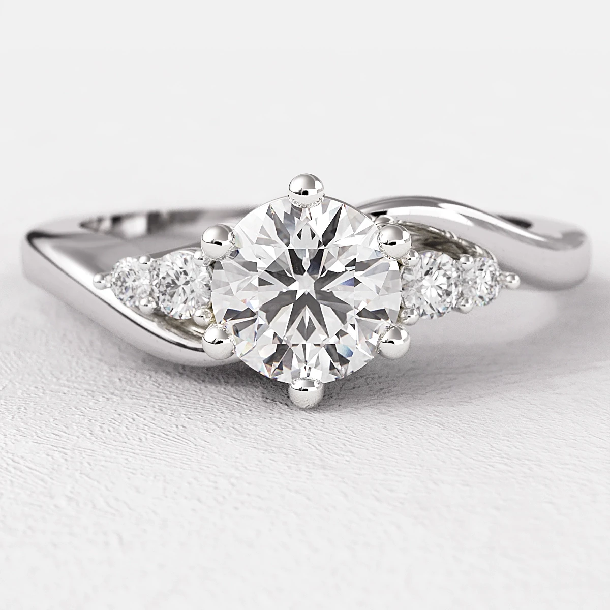 Multi Stone Diamond Engagement Ring TR1013 Bespoke