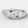 Twist 3 stone diamond ring on hand tr2009 from Dublin