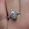 0.80ct Marquise Cut Halo Diamond Engagement Ring VR1051 in white gold
