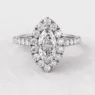 0.80ct Marquise Cut Halo Diamond Engagement Ring White Gold VR1051