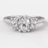 0.80ct Oval Cut Trilogy Diamond Engagement Ring White Gold TR1003