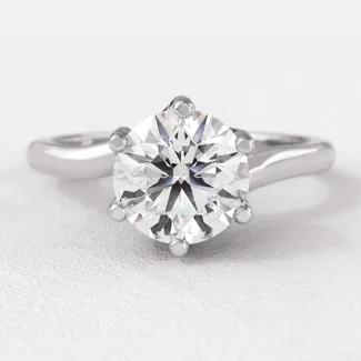 0.80ct Round Cut Diamond Engagement Ring White Gold SR1062