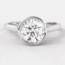 0.80ct Rub Over (Bezel Set) Engagement Ring White Gold SR1015