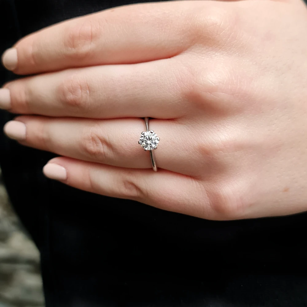 Six Claw Solitaire Ring SR1055 Bespoke Diamonds Dublin