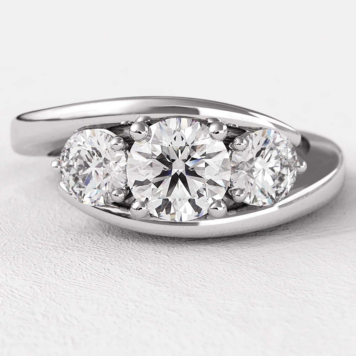 Twist Multi Stone Engagement Ring TR1002 Bespoke Diamonds