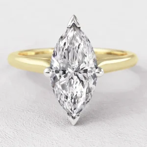 1.00ct Marquise Cut Diamond Engagement Ring SR1042 yellow gold