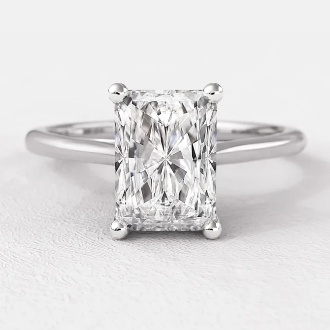 1.00ct Radiant Cut Diamond Ring White Gold SR1031 - Made in Dublin, Ireland