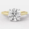 1.00ct Round Cut Solitaire Diamond Engagement Ring SR1011 in yellow gold with infinity loop