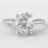 1.0ct Oval Cut Solitaire Diamond Engagement Ring SR1016 in white gold Made in Dublin, Ireland