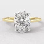 1.0ct Oval Cut Solitaire Diamond Engagement Ring SR1016 in yellow gold Made in Dublin, Ireland