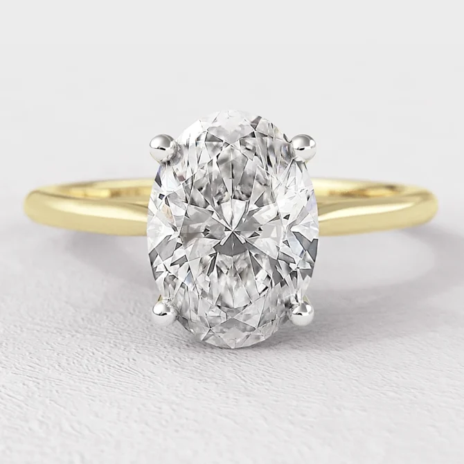 1.0ct Oval Cut Solitaire Diamond Engagement Ring SR1016 in yellow gold Made in Dublin, Ireland