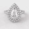 1.20ct Pear Cut Double Halo Engagement Ring White Gold VR1015