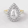 1.20ct Pear Cut Double Halo Engagement Ring Yellow Gold VR1015