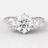 1.20ct Round Cut Trilogy Diamond Engagement Ring White Gold TR1048