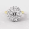 1.40ct Cluster Style Diamond Engagement Ring VR1098 in yellow gold