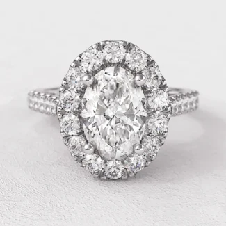1.45ct Oval Cut Diamond Engagement Ring White Gold VR1032