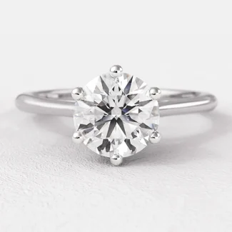 1.50 ct Round Cut Moissanite Ring in White Gold MSR1017