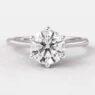 1.50 ct Round Cut Moissanite Ring in White Gold MSR1017