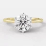 1.50 ct Round Cut Moissanite Ring in White Gold MSR1017