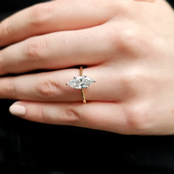 1.50ct Marquise Cut Diamond Engagement Ring SR1098 made in Ireland