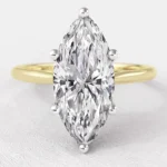 1.50ct Marquise Cut Diamond Engagement Ring Yellow Gold SR1098
