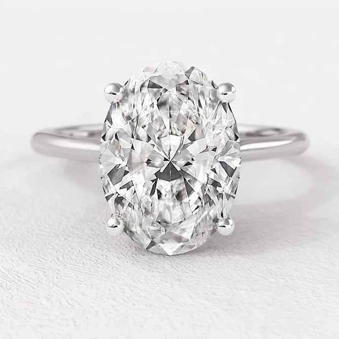 1.50ct Oval Cut Solitaire Diamond Ring in White Gold sr1016 Made in Dublin, Ireland