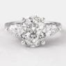 1.50ct Oval Cut Three Stone Diamond Engagement Ring White Gold TR1021