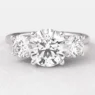 1.50ct Round Cut Trilogy Diamond Engagement Ring White Gold TR1025