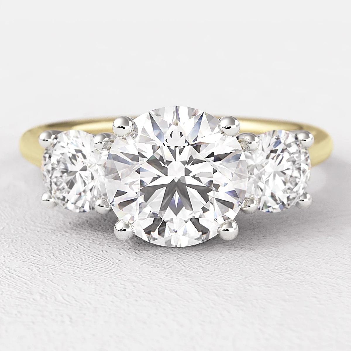 Round Cut Trilogy Diamond Engagement Ring TR1025 Bespoke