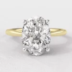 1.50ct Tulip Style Oval Cut Solitaire Diamond Ring SR1093 in yellow gold Made in Dublin