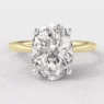 1.50ct Tulip Style Oval Cut Solitaire Diamond Ring SR1093 in yellow gold Made in Dublin