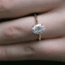 1.50ct Tulip Style Oval Cut Solitaire Diamond Ring SR1093 on hand