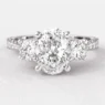 1.60ct Oval Cut Trilogy Engagement Ring White Gold TR1056