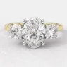 1.60ct Oval Three Stone Yellow Gold Engagement Ring Yellow Gold TR1086 - Made in Dublin