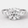 1.60ct Round And Pear Cut 3 Stone Diamond Ring White Gold TR1092