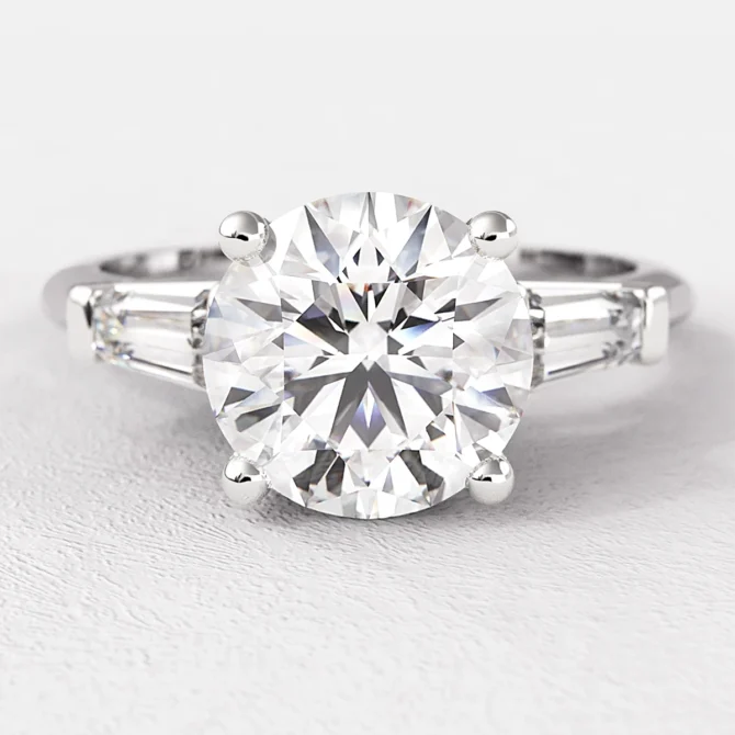 1.60ct Three Stone Diamond Engagement Ring White Gold TR1032