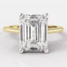 1.80ct Emerald Cut Solitaire Diamond Engagement Ring SR1045 yellow gold made in Dublin Ireland