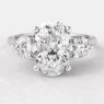 1.86ct Oval Three Stone White Gold Engagement Ring TR1006