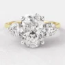 1.86ct Oval Three Stone Yellow Gold Engagement Ring TR1006