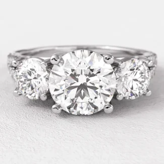 1.90ct Split Band Trilogy Ring White Gold TR1071