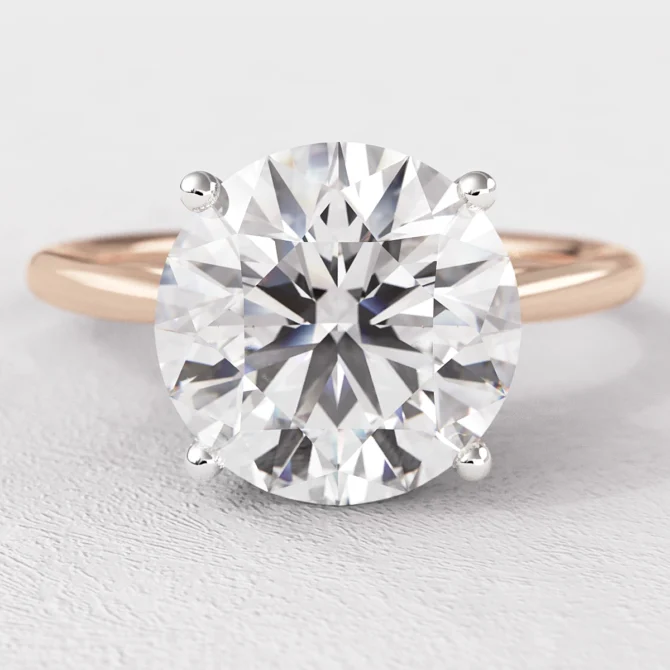 2.00ct Four Claw Tulip Solitaire Engagement Ring SR1001-8.0mm in rose gold Made in Dublin, Ireland