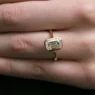 2.0ct Emerald Cut Bezel Set Solitaire Engagement Ring SR1097 on hand
