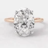 2.0ct Oval Cut Solitaire Diamond Engagement Ring Rose Gold SR1016 Made in Dublin, Ireland