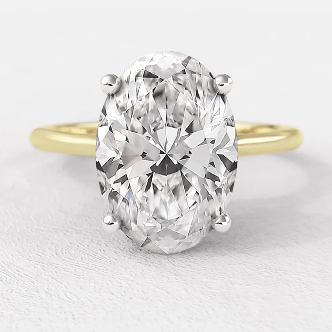 2.0ct Oval Cut Solitaire Diamond Engagement Ring Yellow Gold SR1016 Made in Dublin, Ireland