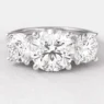 2.0ct Round Cut Trilogy Diamond Engagement Ring White Gold TR1070