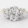 2.20ct Oval Three Stone Diamond Engagement Ring Yellow Gold TR1083